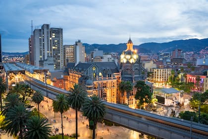 El centro de Medellín, en Colombia.