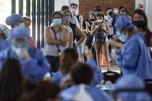 El centro de testeo en La Rural