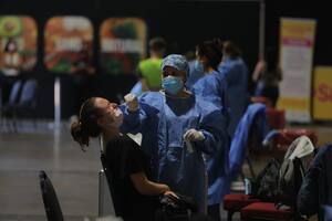 El centro de testeos de Covid-19, en La Rural