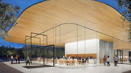 El centro de visitantes del Apple Park está abierto al público y tiene un local con productos de la marca