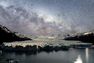 Así es el centro galáctico sobre el glaciar Perito Moreno