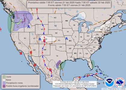 El centro, sur, sureste y este de Estados Unidos aún viven las consecuencias del frío por la masa de aire ártica