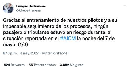 El CEO de Volaris responde al incidente del sábado 7 de mayo en el Aeropuerto Internacional de la Ciudad de México.