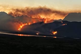 Se registra un incendio forestal en el Cerro Huemul, cerca de El Chaltén