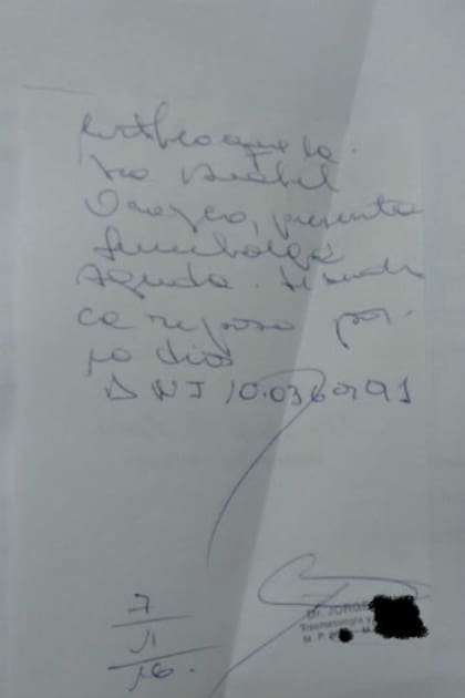 El certificado médico que presentó la fiscal Anabel Orozco y que usó para irse de vacaciones a Brasil