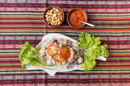 El ceviche de lenguado y langostino, uno de los recomendados.