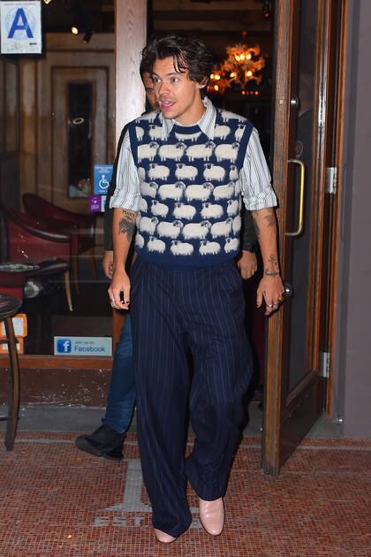 El chaleco de Harry Styles con las ya famosas ovejas