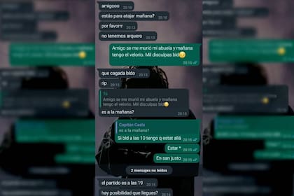 El chat completo entre SantiSam00 y su amigo que lo quería como arquero