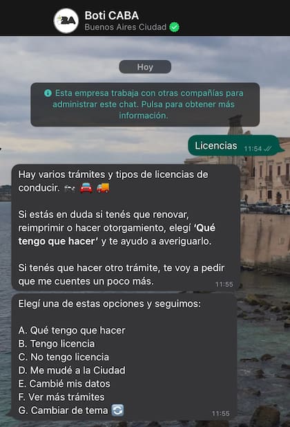 El chatbot de la Ciudad de Buenos Aires sirve para poder tener un seguimiento de qué trámite hacer y conseguir los links