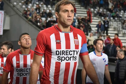 Leandro Desábato en su época como jugador de Estudiantes: este sábado será el DT principal