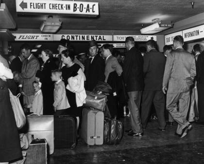 El check in no siempre fue un proceso ordenado y controlado