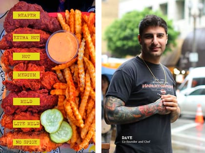 El chef Dave Kopushyan tuvo la idea de crear Dave's Hot Chicken