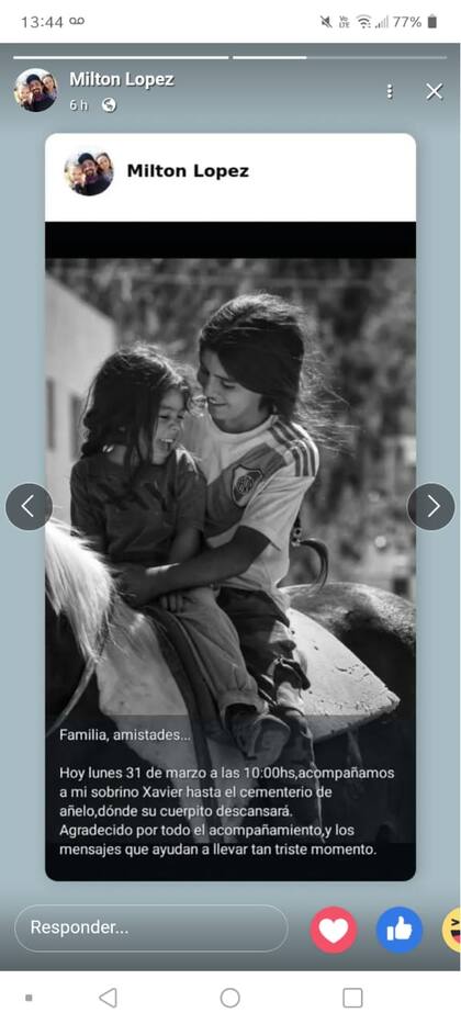 El chico asesinado por su hermano de 6 años, tenía 15