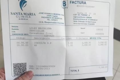El chileno pagó $7260 en una clínica privada de Mendoza