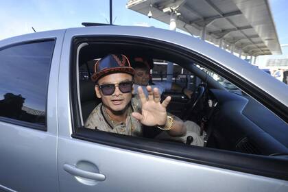 El Chino Maidana, en su llegada a Ezeiza