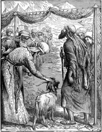 El chivo emisario del pueblo de Israel, que junto con el chivo expiatorio, cargaba con los pecados de los hombres.
