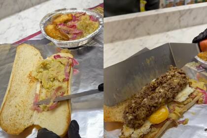 El chopped cheese del local admite versiones creativas