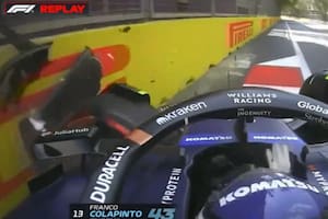 El choque de Colapinto.