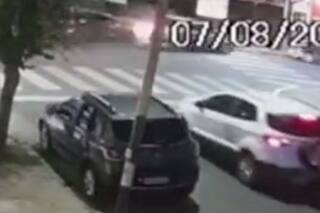 El trapero Kaleb Di Masi chocó: así fue el momento en que intentó escapar