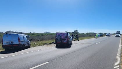 El choque en la autopista Rosario-Santa Fe.