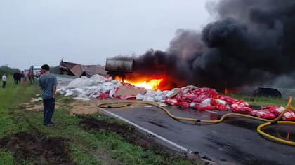 El choque en la Ruta Provincial 4. Gentileza Diario Norte