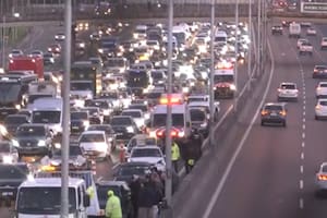 El choque múltiple generó una gran congestión en Panamericana