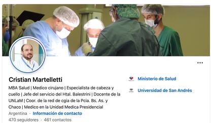 El cirujano integra la Unidad Médica Presidencial desde el año 2013