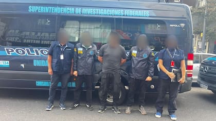 El ciudadano peruano detenido por la PFA. Foto: Ministerio de Seguridad