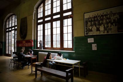 El claustro central del colegio