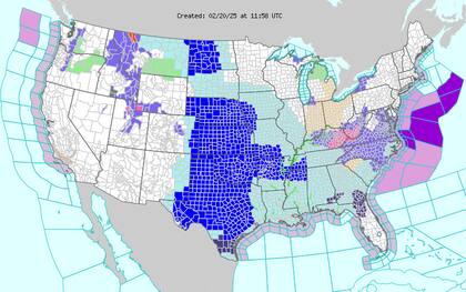 El clima del centro de Estados Unido aún permanece bajos los efectos de una masa de frío ártico