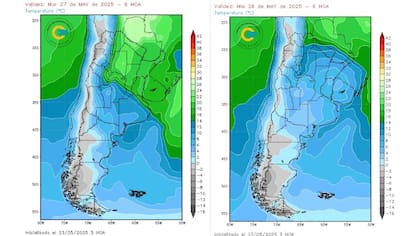 El clima durante el martes 27 y miércoles 28