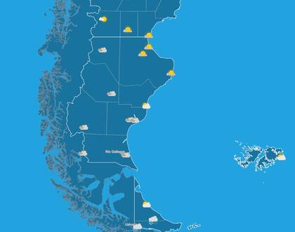 El clima en la Patagonia durante el 9 de julio