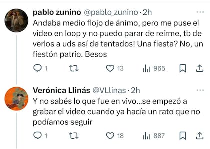 El clip recibió todo tipo de comentarios (Foto: Captura X/@VLlinas)