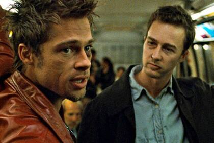 Brad Pitt y Edward Norton en El club de la pelea