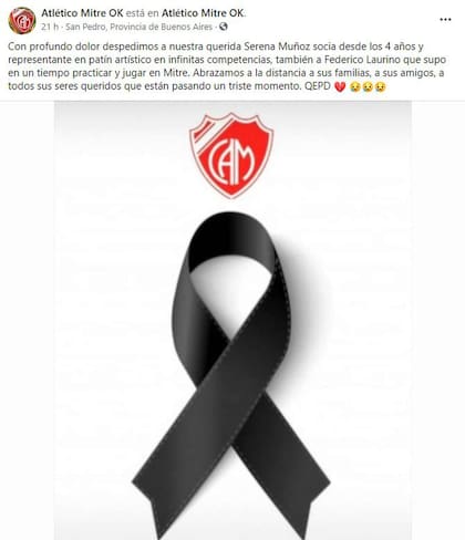 El Club Mitre despidió a las víctimas del accidente fatal de San Pedro