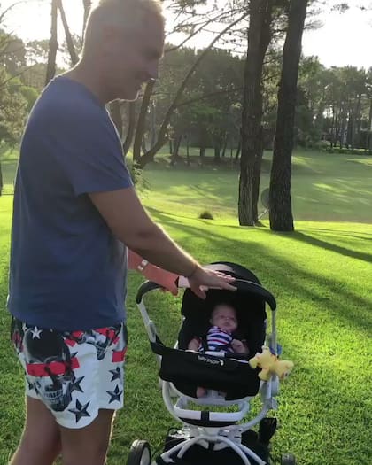 El cochecito que Mirko usaba cuando era bebé