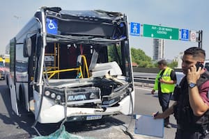 El colectivo de la línea 57 tras el siniestro