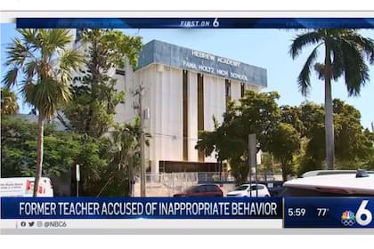 El colegio hebreo de Miami decidió despedir a la maestra cuando tomaron conocimiento de la situación   Foto: Captura de TV