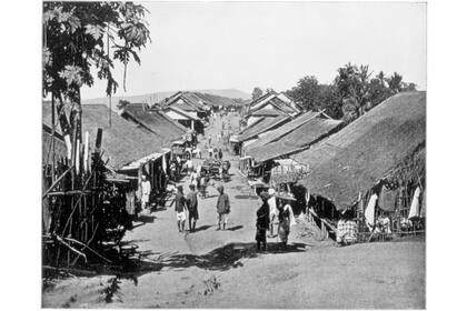 El cólera se propagó rápidamente en barrios pobres como este, en Calcuta. La foto fue tomada en la década de 1890