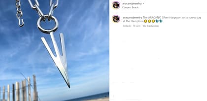 El collar que lució Máxima Zorreguieta en París (Foto: Captura Instagram /@aracanojewelry)