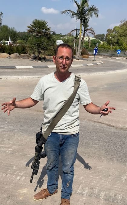 El colono Gedalya Fandel (foto de Elisabetta Piqué)