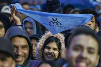 El color celeste simboliza en la Argentina a los manifestantes pro vida
