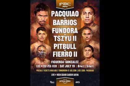 El combate se disputará en el MGM Grand el 19 de julio de 2025 y será transmitido por Amazon Prime en modalidad PPV