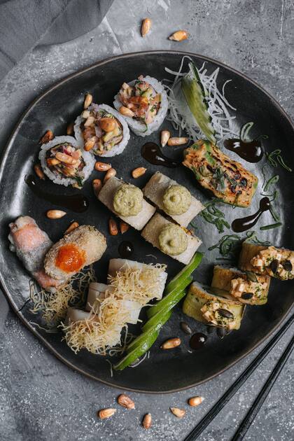 El combinado Vegan Leaves es parte del lanzamiento plant based que SushiClub incorporó a su carta en 2021.