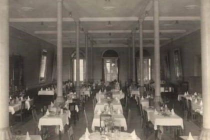El comedor del Eden Hotel tenía lugar para 200 comensales