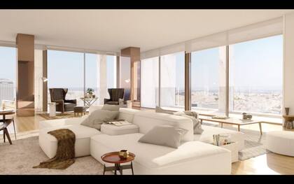 El comedor se destaca por sus grandes y luminosos ventanales