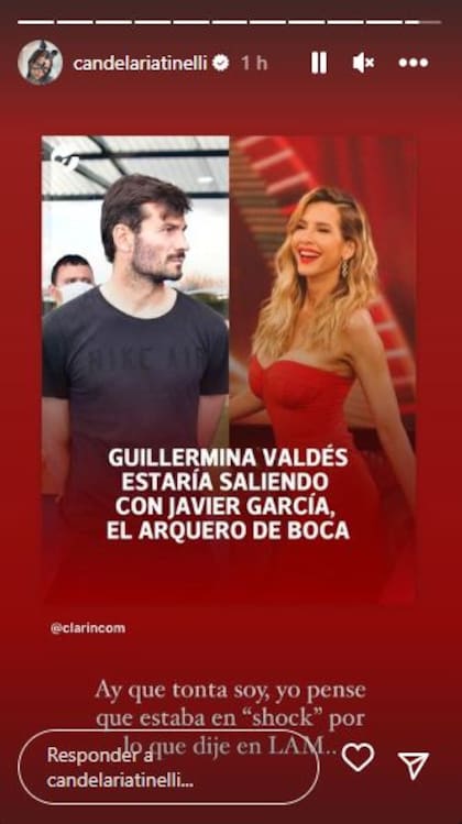 El comentario de Candelaria Tinelli hacia la relación de Guillermina Valdés