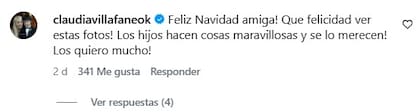 El comentario de Claudia Villafañe