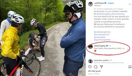 El comentario de Gaby Sabatini en la publicación de Santiago Lange