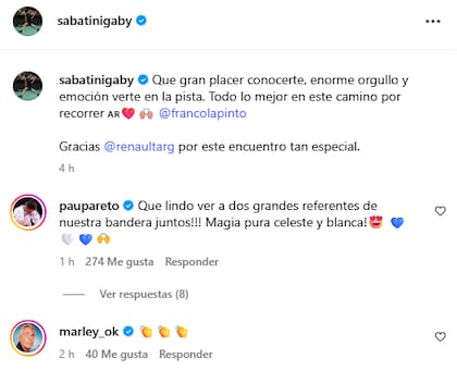El comentario de la Peque Pareto para Gaby Sabatini y Colapinto